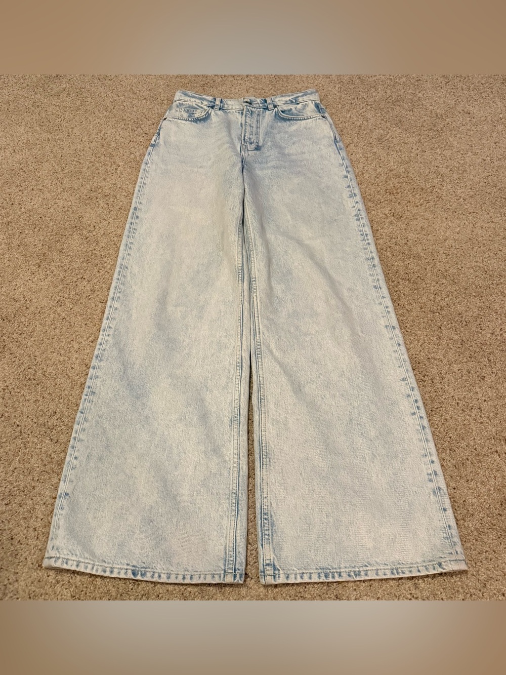 Reformation Light Wash Wide Leg Jeans - Picture 2 of 5
